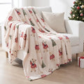 Gogreen Cozy Christmas Blanket - 300 GSM Flannel Throw Size for Home Decoration - Ultra Soft (Christmas Tiny Bear, Throw - 50" x 60") by GOGREEN