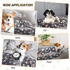 Rezutan Blanket for Large Dogs & Cats Soft Reversible Cute Paw 40"x31" - Image 3