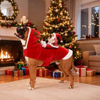 BWOGUE Santa Dog Costume, Dog Christmas Outfit, Santa Rider Costume, Size M - Image 5