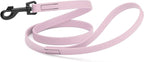 Dogline Biothane Waterproof Dog Leash Strong Coated Nylon Webbing with Black Hardware Odor-Proof Easy to Clean High Performance for Small or Large Dogs Made in USA 4 or 6 ft Lead, Pastel Purple