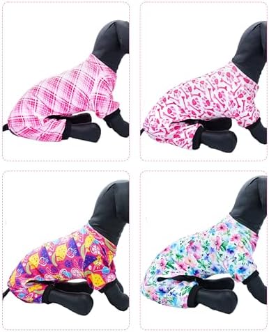 PET SHOW 4 Pack Girl Fleece Dog Pajamas Warm for Small Doggiess - Image 5