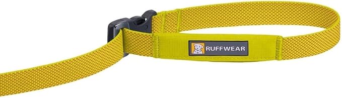 Ruffwear, Flagline Dog Leash, Lightweight Hands‑Free 6.5 ft Lead, Adjustable Waist‑Worn or Handheld, Lockable Swivel Crux Clip, Low‑Profile Pick‑Up Bag Stash Pocket, Lichen Green
