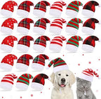 Sanwuta 24 Pcs Pet Santa Hat for Dogs Cats Christmas Costume,Mixed by Sanwuta