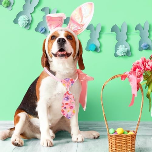 Chunful 150 Pcs Easter Dog Bow Ties Collars Bulk Easter Adjustable Cat Dog Bowtie Neckties Collars Set Basic Bow Tie for Small Medium Pet Grooming Accessories - Image 4