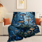 Mushroom Forest Throw Blanket Fantasy Fungi Nature Gifts 40''x50'' - Image 5