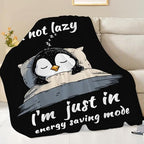 Penguin Blanket for Girls Women Boys Men Adults Kids Soft Cozy Fleece Sleeping Penguin Throw Blankets Gifts Warm Flannel Plush Lightweight Decor for Couch Bed Sofa 60"X50" - Image 5