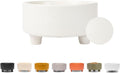 Waggo Uplift Ceramic Dog Bowl for Small Medium and Large Breeds - Heavyweight and Durable Pet Food and Water Dish Crock, Dishwasher Safe, Modern, Elevated Feeder (Speckle, Large)