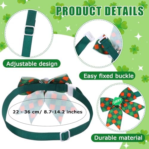 Huhumy 50 Pcs St. Patrick's Day Dog Bow Ties St. Patrick's Day Collar Bulk - Image 5