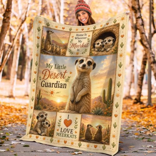 Meerkat Blanket for Girls Women 80"X60" - Image 3