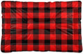 Large Pet Bed Mat - Black Red Plaid Washable Anti-Slip Bottom Fluffy Comfy Kennel Pad for Dogs and Cats, 18 x 24 Inches by Mazeann