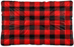Dog Bed Mat Large Pet Bed Black Red Plaid Washable Anti Slip Bottom Dog Fulffy Comfy Kennel Pad Cat Crate Mat Dog Pet Pad, 24 x 36 Inches by Mazeann