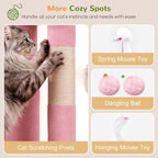 Globlazer Cat Tree Tower for Indoor Cats Large Adult, FC50, Pink - Image 6