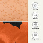 Happy Halloween Dog Bed Mat for Small Dog Puppy Cat Kitten, Halloween Bats Pattern Ultra Soft Pet Bed Mattress for Crate with Anti-Slip Washable, Orange, 18 x 24 Inches - Image 4