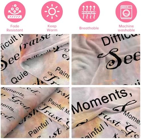 Christian Faith Inspirational Soft Throw Blanket - Religious and Spiritual Gift for Women/Men, Adults/Kids - Personalized 40"x60" - Image 5