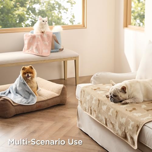 Bedsure Cat Blankets for Indoor Cats, Soft Flannel Fleece, 3-Pack, 30x20 - Image 2