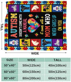 Autism Blanket Autism Puzzle Piece Throw Stuff Gifts 60"x50" - Image 2