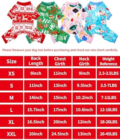 PET SHOW 4 Pack Christmas Velvet Dog Pajamas for Extra Large Dogs - Image 2