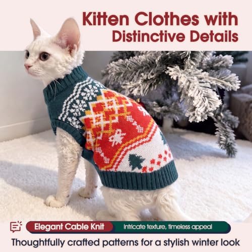 IECOii Christmas Cat Sweater for Cats, Kitten Holiday Sweater Ugly, XS-L - Image 6