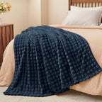 BEDELITE Navy Blue Fleece King Size Throw Blankets for Bed, 108x90 Inch - Image 7