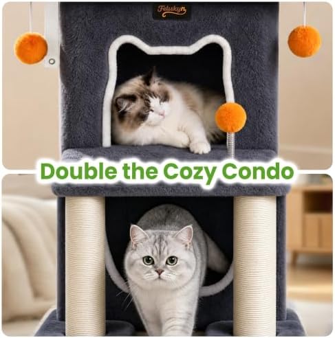 Small Cat Tree Tower Scratching Post for Indoor Cats Large Adult - Image 3