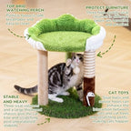 Woochpet Cat Scratching Post with Cat Bed,Cat Scratcher Tree,Small Cat Tree - Image 5