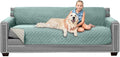 Sofa Shield® Couch Slip Covers for Dogs, Reversible Furniture Protector with Strap, Stain and Tear Resistant Cushion Cover, 78 inch Seat, Machine Washable Slipcover Pets, Cats, Seafoam Cream
