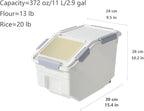 CITY BABY 2 Pack Airtight Flour Storage Container With Scoop,Dry Food, Sugar, Baking Supplies,Rice Container Set -BPA Free- Pet Food Storage Container,Dog Cat Birds Food Bin(13LB)