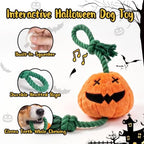 Halloween Fall Pumpkin Squeaky Tug Rope Dog Toys for Small & Medium Dogs - Image 2