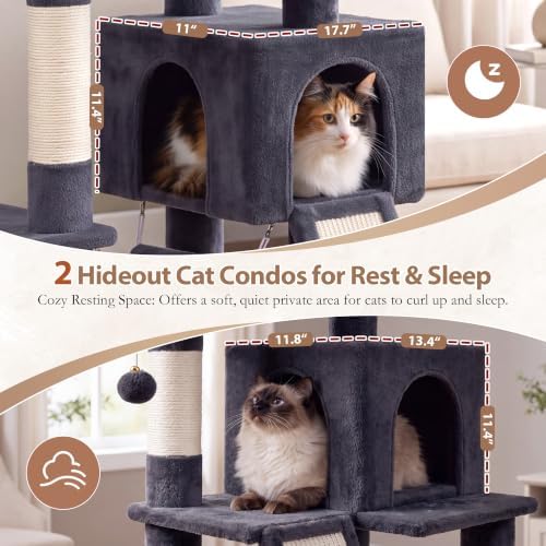 Gitelsnour Cat Tree, 71'' Tower for Large Cat with Scratching Post, GCT032G - Image 3