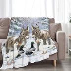 Donkey Duck Blanket for Girls Women Boys Men Adults Kids Soft Cozy Fleece Christmas Duck Throw Blankets Gifts Warm Flannel Plush Lightweight Decor for Couch Bed Sofa 80"X60" - Image 6