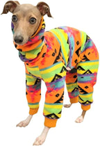 D Doggy Star Italian Greyhound Sweater Turtleneck Outfit Nordic Fleece Onesie Clothes Whippet for Dog Coat (S,Orange Nordic)
