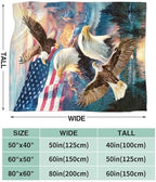 Bald Eagle Blanket for Boys Men Girls Women Soft Cozy Fleece American Flag Eagles Throw Blankets Gifts Warm Flannel Plush Lightweight Patriotic Decor for Couch Bed Sofa 50"X40" - Image 7