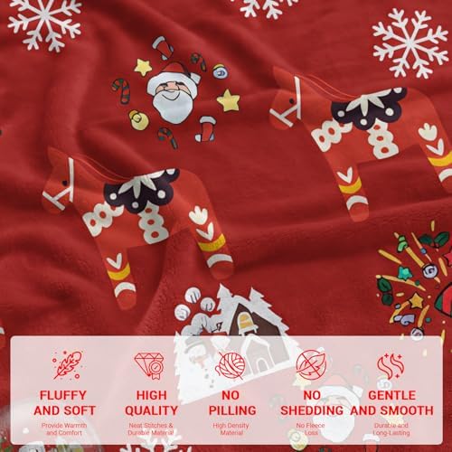 COMFAR Cute Christmas Blankets and Throws for Adults/Women/Boys/Kids, Holiday Fleece Throw Blanket for Couch/Sofa, Holiday Decor, Christmas Decorations/Gifts 40"x 60" - Image 5
