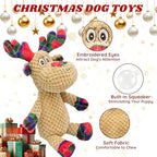 Squeaky Christmas Reindeer Dog Toys, Interactive Plush Dog Toys for Small and Medium Dogs, Suitable for Trainning and Reducing Boredom and Anxiety. (Reindeer) - Image 2