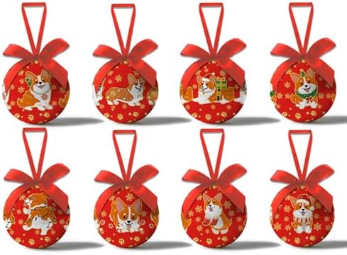 Corgi Christmas Decor - Cute Dog Christmas Tree Decorations Corgi Ornaments Hanging Balls, Cute Decorations Ball 2.36 Inch for Xmas Tree Party Home Holiday，Xmas Gifts Set of 16Pcs by GPGHEFlags