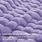 BEDELITE 3D Checked Lavender Fleece Throw Blanket for Couch, 50x60 Inches - Image 4