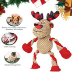 IOKHEIRA Christmas Dog Toys - Squeaky Dog for Small, Medium, and Large Dogs, Holiday Dog Toys with Organic Cotton, 5 Squeakers & Crinkle Papers, Soft Plush for Tug of War - Image 4