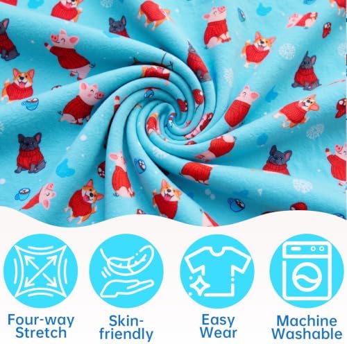 Dog Pajamas for Medium Large Dogs, Soft Stretchy Four-Leg Dog Jumpsuit, Cozy Indoor Sleepwear, M - Image 3