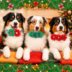 50 Pcs Christmas Dog Bow Bulk for Small Medium Dog Flower Collar Bow - Image 5