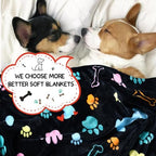 Rezutan Blanket for Large Dogs & Cats Soft Reversible Cute Paw 40"x31" - Image 4