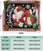 Santa Claus Blanket for Girls Women Boys Men Adults Kids Soft Cozy Fleece Merry Christmas Throw Blankets Gifts Warm Flannel Plush Lightweight Decor for Couch Bed Sofa 60"X50" - Image 7