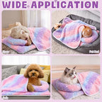 Namalu 3 Pack Soft Cat Bed Mat with Blanket and Pillow, Colorful Star - Image 5