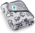 Luciphia Fluffy Paw Print Dog Blanket Large/Medium/Small, Soft Fleece Throw by luciphia