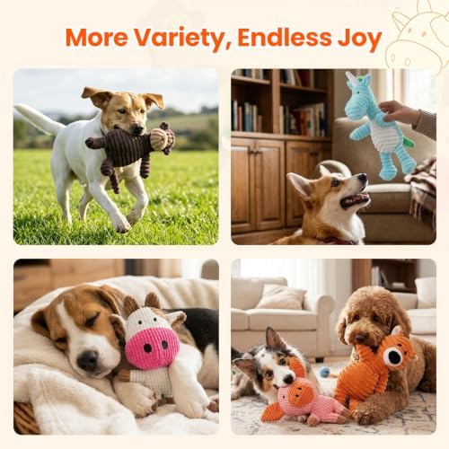 HGB 5 Pack Squeaky Dog Toys for Puppies Small Medium Dogs - Image 5