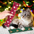 KOOLTAIL Cat Catnip Toys for Christmas, 3 Pack Durable Soft Kicker Toy Filled with Natural Catnip, Interactive Bite Resistant Chew Teeth Cleaning Gift for Indoor Cats Kitten - Image 7