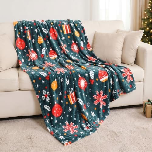 Gogreen Cozy Printed Throw Christmas Blanket - 300 GSM Fleece Throw Size for Home Decoration, Ultra Soft Microfiber Blanket (Throw - 50" x 60", Christmas Light) - Image 2