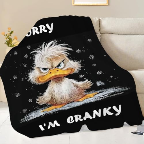 Funny Duck Blanket Cute Duck Throw Stuff Gifts for Kids 80"x60" - Image 3