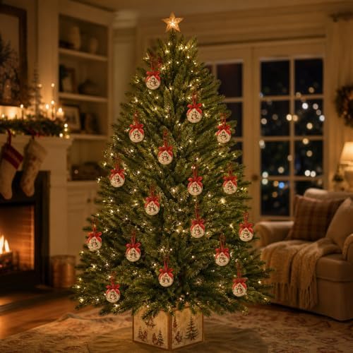 Snowman Ornaments - Snowman Christmas Decorations Ball Ornaments Tree Hanging Balls, Vintage Christmas Decorations Ball 2.36 Inch for Xmas Tree Party Home Holiday，Xmas Gifts Set of 16Pcs - Image 5