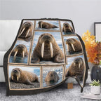 Walrus Blanket, Arctic Animal Throw Gift for Kids Adults 80"X60" - Image 3