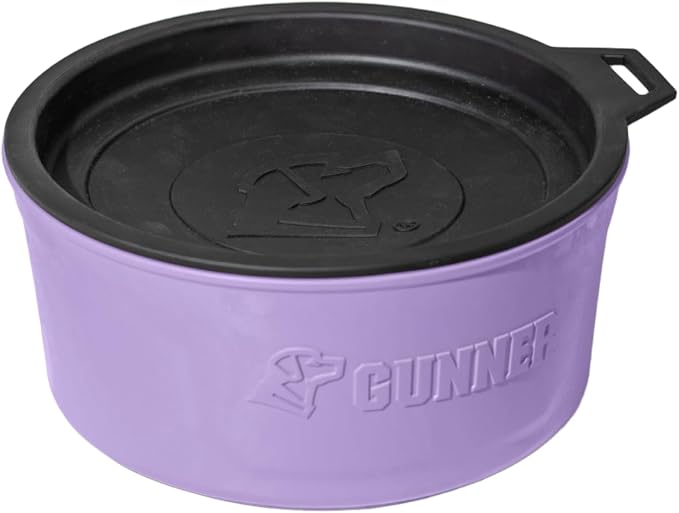 Dog Bowl with Spill-Proof Travel Lid, Lavender, 7-Cup Travel Bowl | Lavender 7-Cup Dog Bowl, Spill-Proof Travel Lid, BPA-Free, Rust-Proof, Shock-Resistant, Stackable and Dishwasher Safe